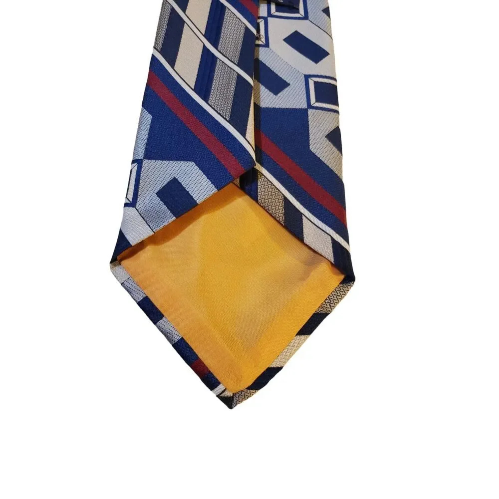 Vintage 70s Textured Polyester JcPenny Retro Geometric Tie Necktie Star‎ Wars